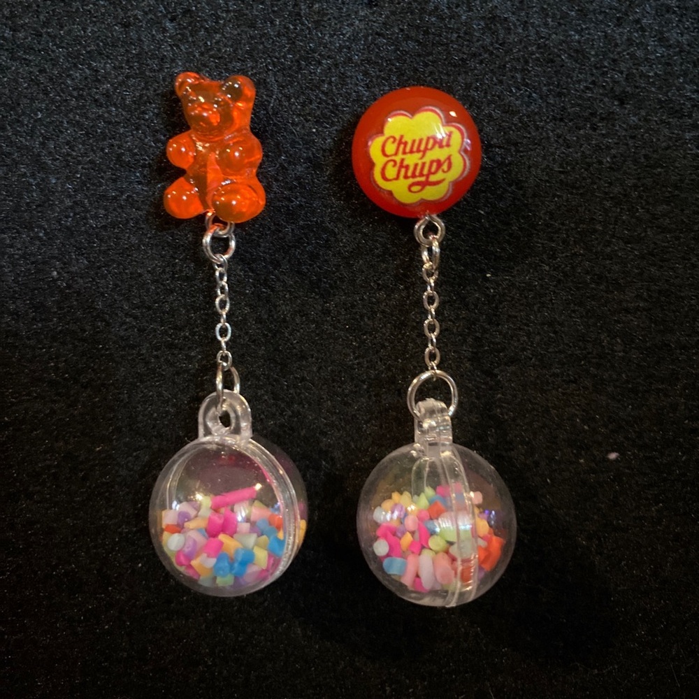 Gummy Bear Resin Candy Earrings